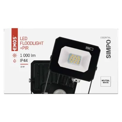 EMOS LED reflektor SIMPO s pohybovým čidlom 10 W neutrálna biela