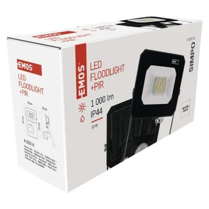 EMOS LED reflektor SIMPO s pohybovým čidlom 10 W neutrálna biela