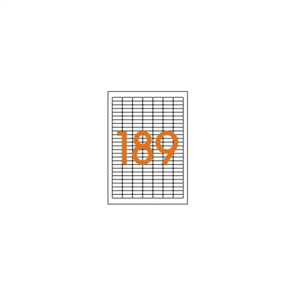 Etikety univerzálne odnímateľné 25,4x10mm Agipa A4 25 hárkov