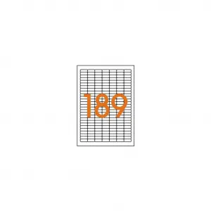 Etikety univerzálne odnímateľné 25,4x10mm Agipa A4 25 hárkov