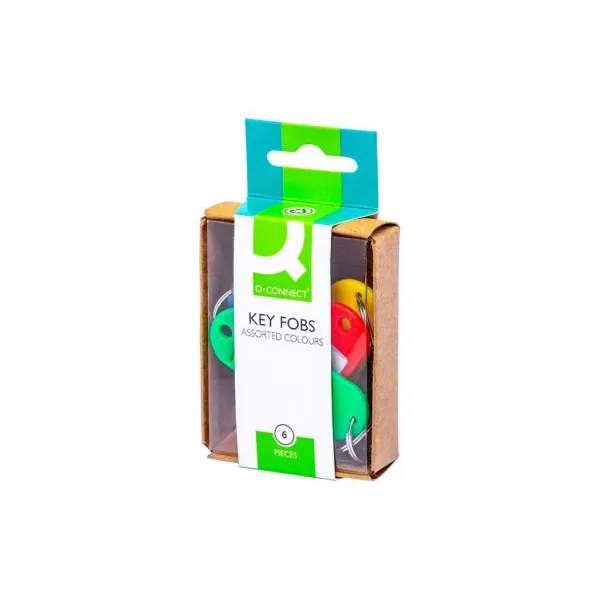 Prívesok na kľúče Q CONNECT Menovky Q Connect mix farieb 6ks