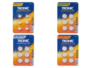 Tronic® Gombíkové batérie, 6 kusov