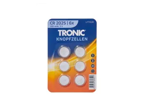Tronic® Gombíkové batérie, 6 kusov (lítiové Cr2025)