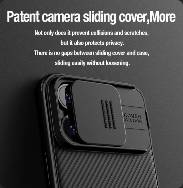 Nillkin CamShield PRO Kryt pre iPhone 15 Pro Max, Čierny