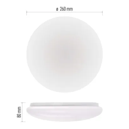 EMOS LED prisadené svietidlo FIONI, kruhové biele 12W neutrálna b., IP44