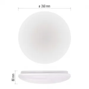 EMOS LED prisadené svietidlo FIONI, kruhové biele 12W neutrálna b., IP44