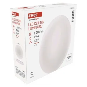 EMOS LED prisadené svietidlo FIONI, kruhové biele 12W neutrálna b., IP44