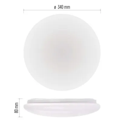 EMOS LED prisadené svietidlo FIONI, kruhové biele 18W neutrálna b., IP44