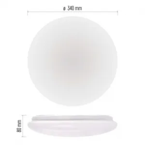EMOS LED prisadené svietidlo FIONI, kruhové biele 18W neutrálna b., IP44