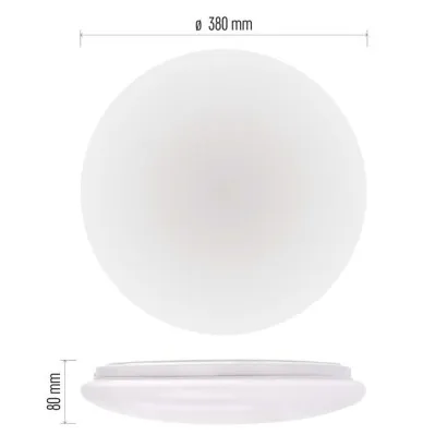 EMOS LED prisadené svietidlo FIONI, kruhové biele 24W neutrálna b., IP44