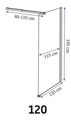 REA WALK-IN AERO 120 transparent