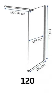 REA WALK-IN AERO 120 transparent