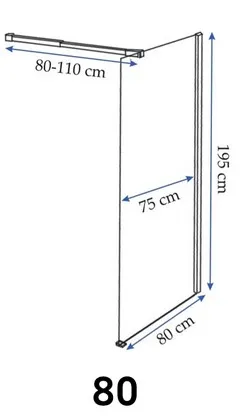 REA WALK-IN AERO 80 transparent