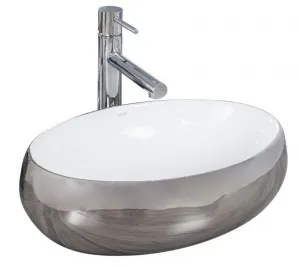 Keramické umývadlo na dosku Linda Rea Silver 49 cm - strieborné