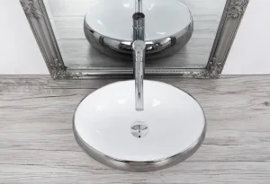 Keramické umývadlo na dosku Linda Rea Silver 49 cm - strieborné
