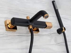 REA SALTO BLACK vaňová nástenná batéria