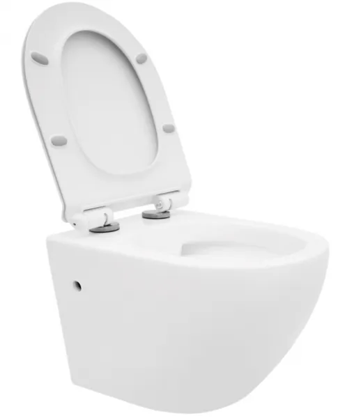 REA - Závesná WC misa vrátane sedátka Carlo Mini Tornado Rimless Slim N REA-C1259