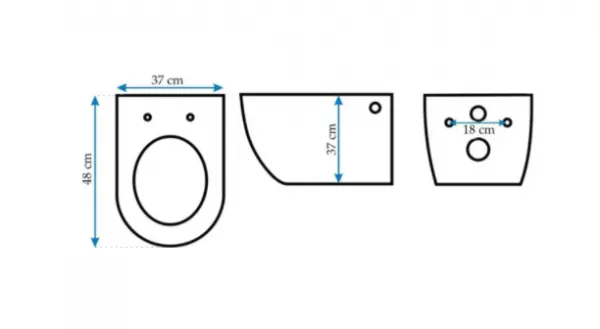 REA WC CARLO RIMLESS BASIC so sedátkom