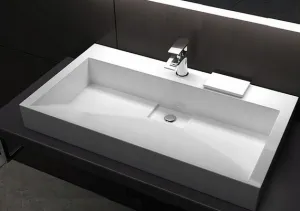 REA Umývadlo na dosku konglomerátové Goya 60 cm - biele