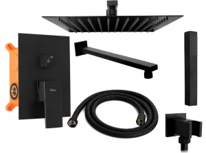 REA FENIX BLACK podomietkový sprchový set s podomietkovou batériou