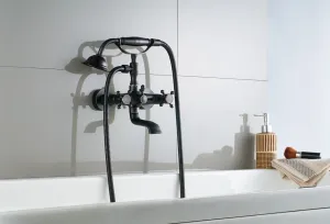 REA RETRO OLD BLACK vaňová nástenná batéria