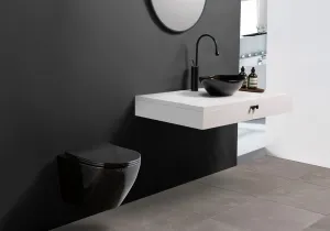 REA WC CARLO RIMLESS BLACK so sedátkom