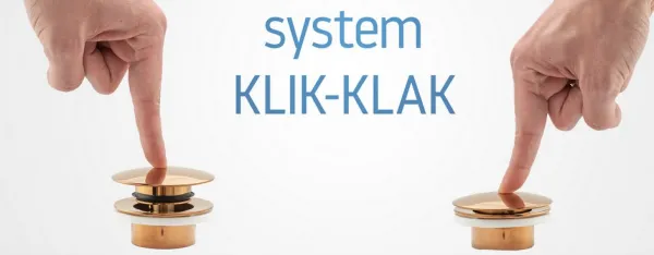 Umývadlový sifón Rea s výpusťou click-clack medený