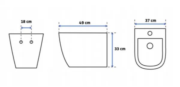 REA WC CARLO RIMLESS GOLD/WHITE so sedátkom SLIM