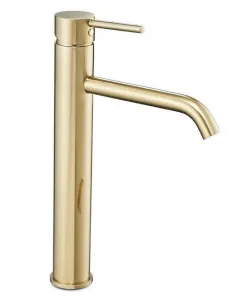 REA LUNGO HIGH LIGHT GOLD umývadlová stojaca batéria