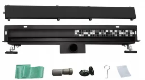 MEXEN sprchový žľab NEREZ WALL 800 BLACK