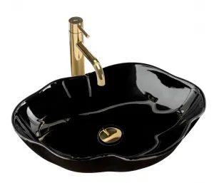 REA PEARL 52x38 BLACK pultové umývadlo