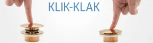 Umývadlový sifón Rea s odtokom click-clack svetlozlatý