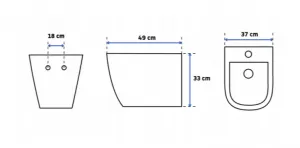 REA CARLO RIMLESS FLAT WC MISA so sedátkom