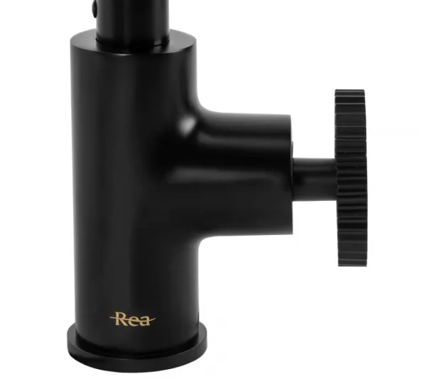 REA VERTIGO SIDE black umývadlová stojaca batéria
