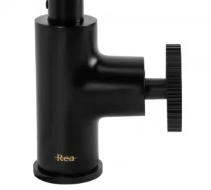 REA VERTIGO SIDE black umývadlová stojaca batéria