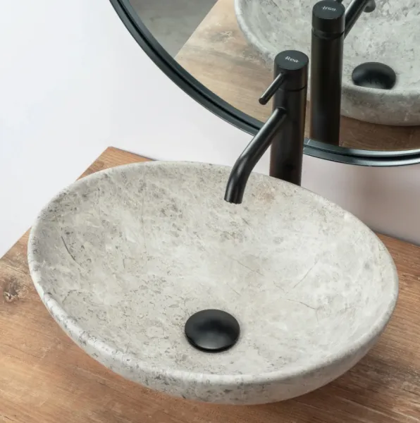 REA SOFIA LIGHT STONE 41x35 pultové umývadlo