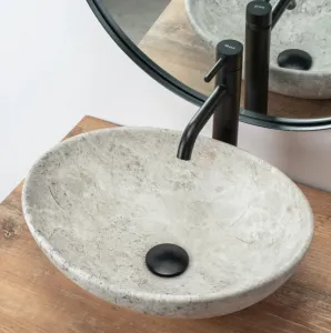 REA SOFIA LIGHT STONE 41x35 pultové umývadlo