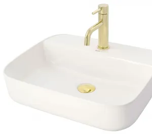 REA LUNGO LIGHT GOLD umývadlová stojaca batéria