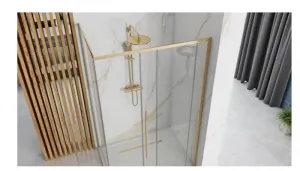 REA SOLAR LIGHT GOLD sprchový kút 90/90/195