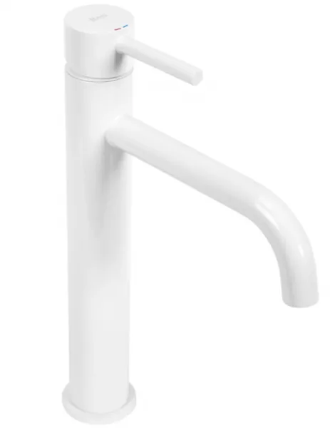 REA LUNGO HIGH WHITE umývadlová stojaca batéria