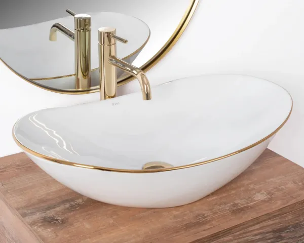 REA ROYAL 63x36 GOLD EDGE pultové umývadlo