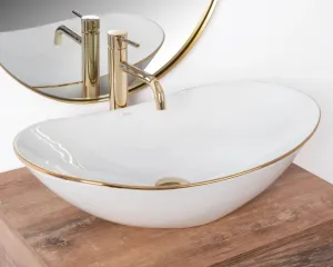 REA ROYAL 63x36 GOLD EDGE pultové umývadlo