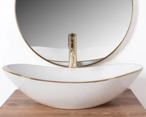 REA ROYAL 63x36 GOLD EDGE pultové umývadlo