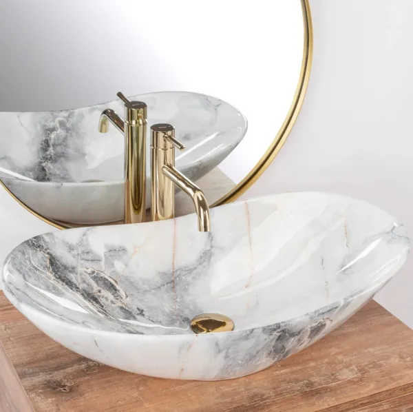 REA ROYAL 61x36 GRANIT SHINY pultové umývadlo