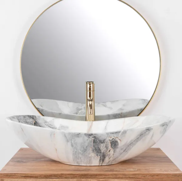 REA ROYAL 61x36 GRANIT SHINY pultové umývadlo