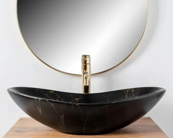 REA ROYAL 61x36 MARBLE MATT pultové umývadlo