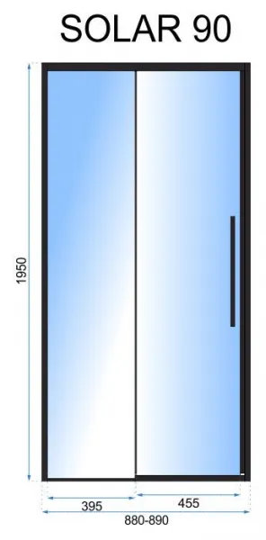 REA SOLAR BLACK MAT 90 posuvné dvere