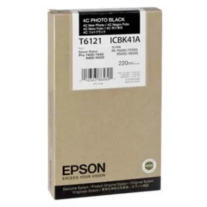 Epson T612100 foto čierna (photo black) originálna cartridge