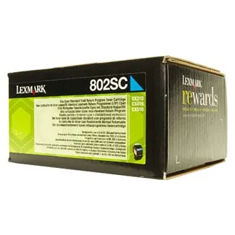 Lexmark 80C2SC0 azúrový (cyan) originálny toner