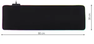ISO Herná LED podložka pod myš a klávesnici 80x30 cm
